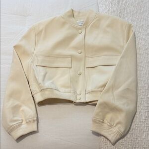 Zara Cream Bomber Jacket